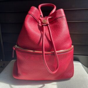 Tory Burch Red Leather convertible Backpack